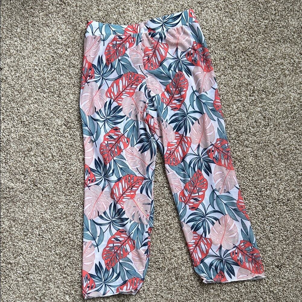Kids Tropical Pull on Sheer Gauze Beach Pants, Size 5Y - Picture 5 of 6
